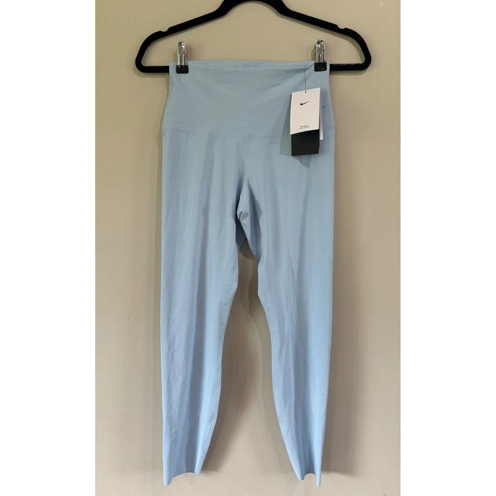 Nike Zenvy Women's Small‎ Light Blue Training Leggings High Rise 7/8 25